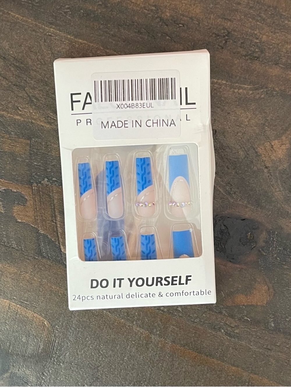 Press-On Nail Set_24pcs_Blue